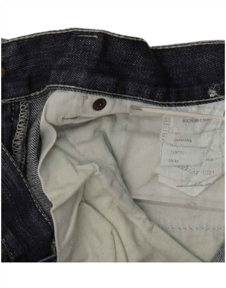 Mustang Γυναικείο Bootcut Jeans W35 L32 Navy Blue Cotton