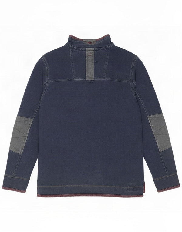 Fat Face Mens The Airlie Φούτερ με φερμουάρ Jumper Large Navy Blue Cotton