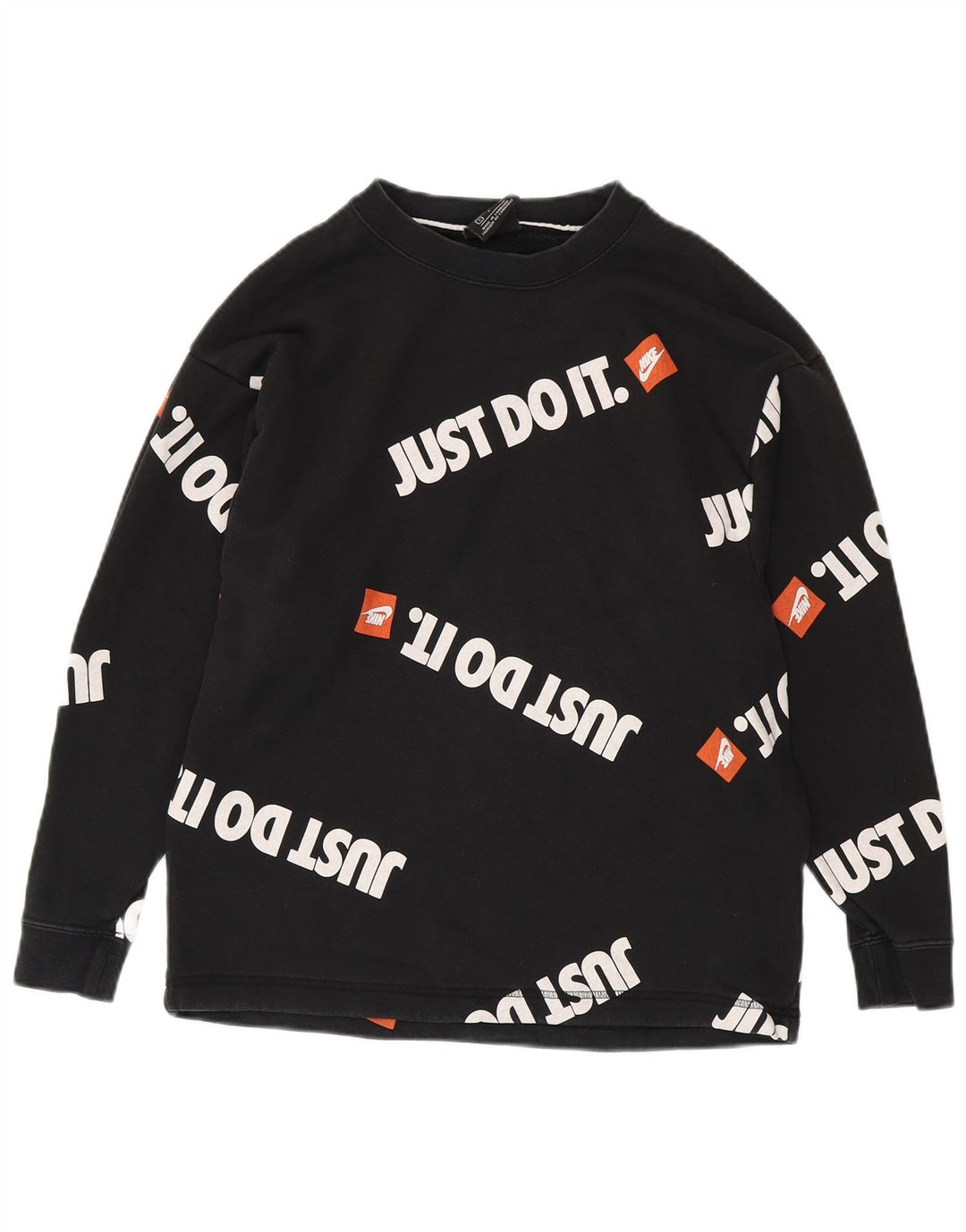 Ανδρικό γραφικό φούτερ NIKE Jumper Μικρό μαύρο βαμβακερό
