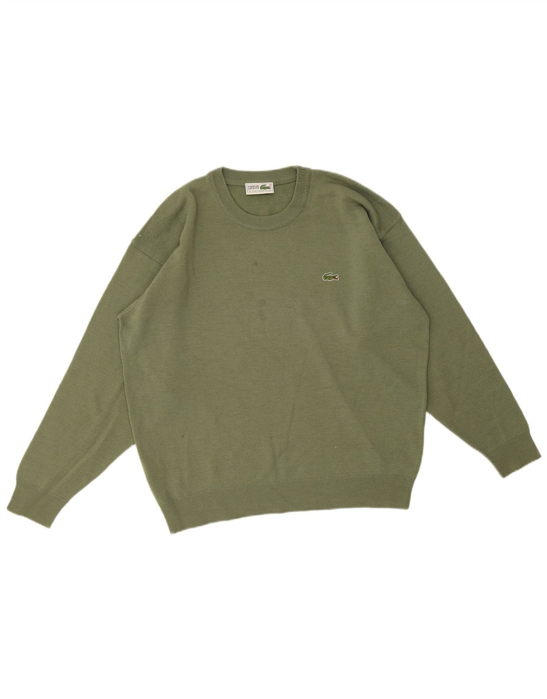 Ανδρικό πουλόβερ Lacoste Crew Neck Jumper Μέγεθος 6 XL Πράσινο μαλλί