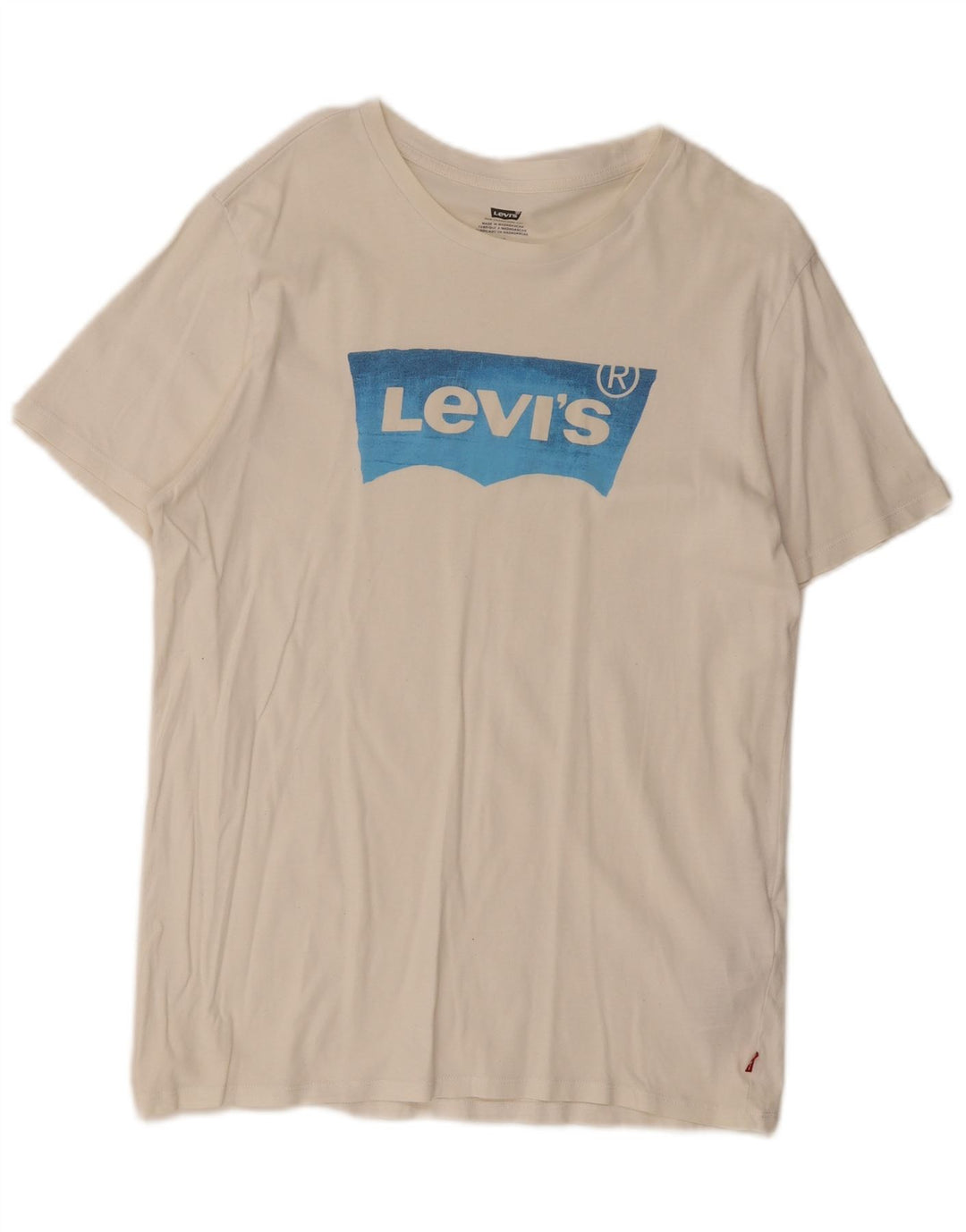 Ανδρικό γραφικό T-Shirt Levi's Top μεγάλο λευκό βαμβακερό