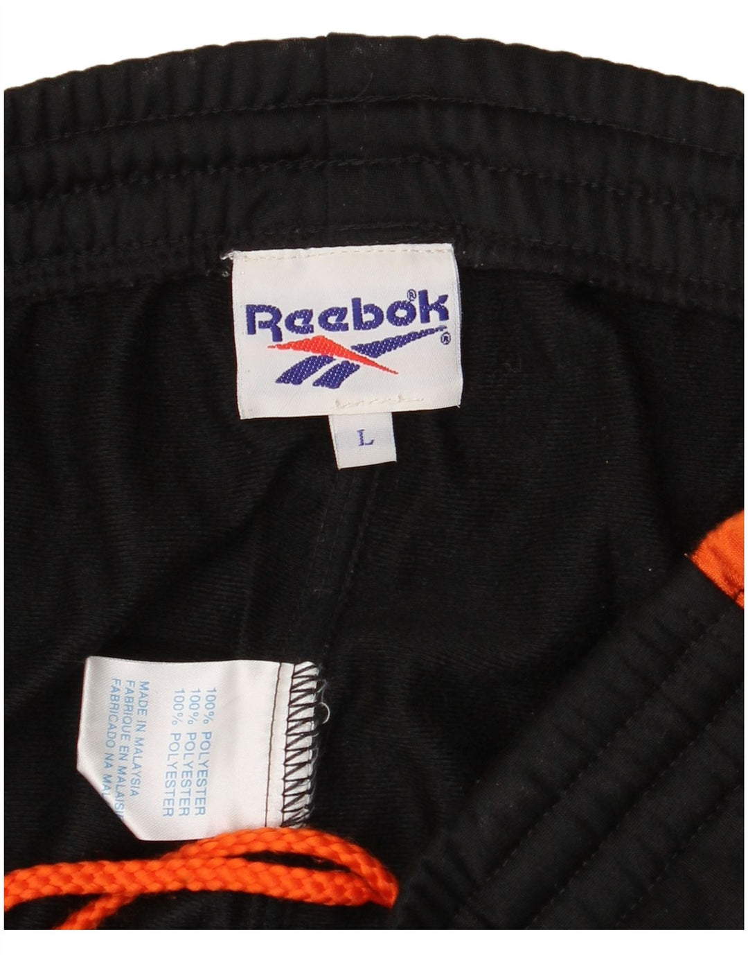Ανδρική φόρμα Reebok Παντελόνι με μεγάλο μαύρο χρώμα πολυεστέρα