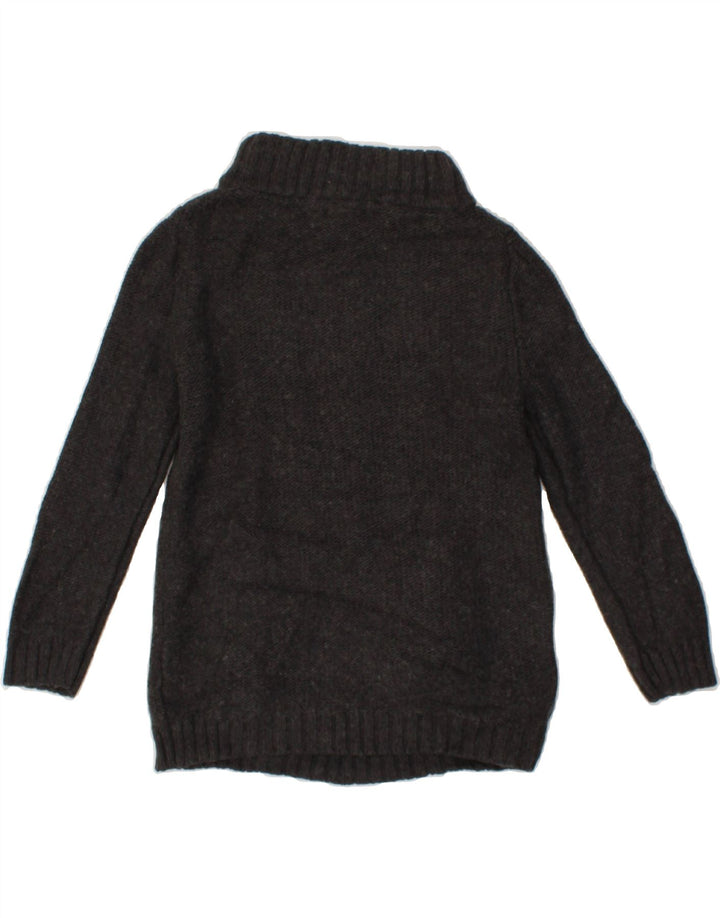 J. CREW Womens Roll Neck Jumper Sweater UK 10 Small Grey Viscose Vintage J. Crew and Second-Hand J. Crew from Messina Hembry 