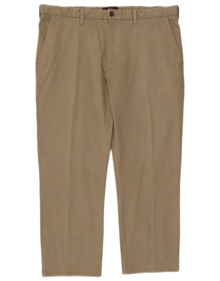 Marks & Spencer Ανδρικό κανονικό παντελόνι Chino W40 L29 Μπεζ βαμβακερό