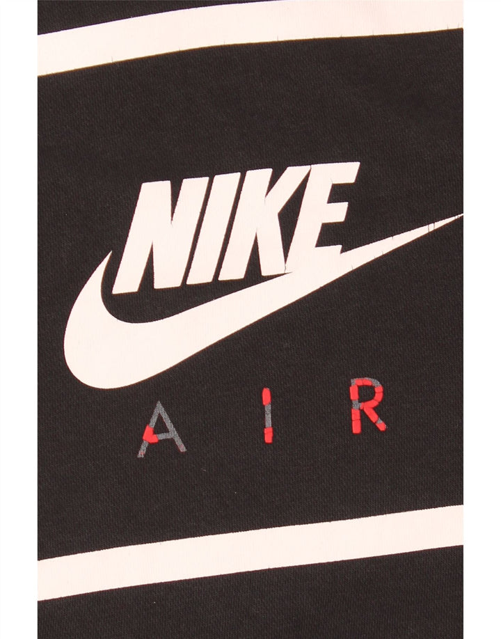 Ανδρικό γραφικό κουκούλα Nike, μεσαίο μαύρο βαμβακερό