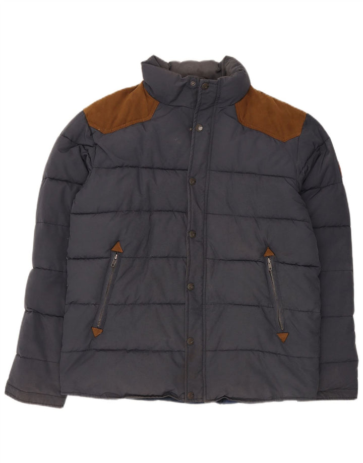 Quiksilver Ανδρικό μπουφάν με επένδυση UK 40 Large Navy Blue από βαμβάκι