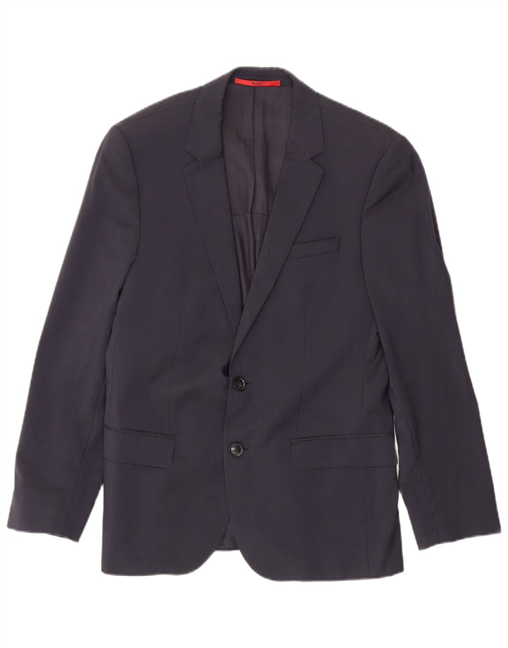 Hugo Boss Ανδρικό σακάκι μπλέιζερ με 2 κουμπιά EU 46 Small Navy Blue Virgin Wool
