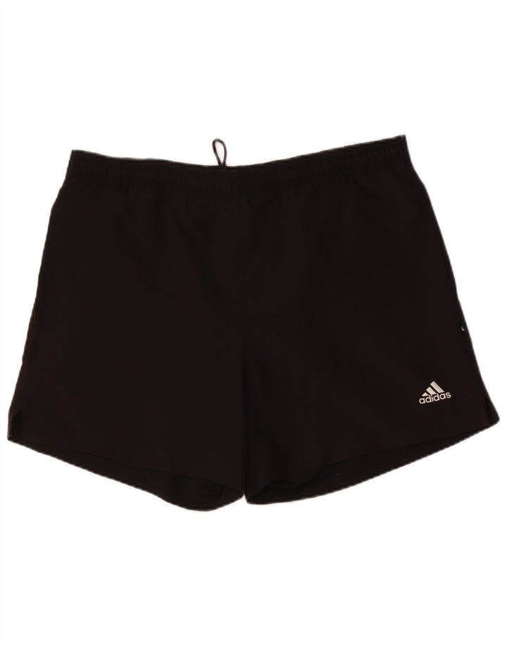 Ανδρικό αθλητικό σορτς Adidas μεγάλο μαύρο πολυεστέρα