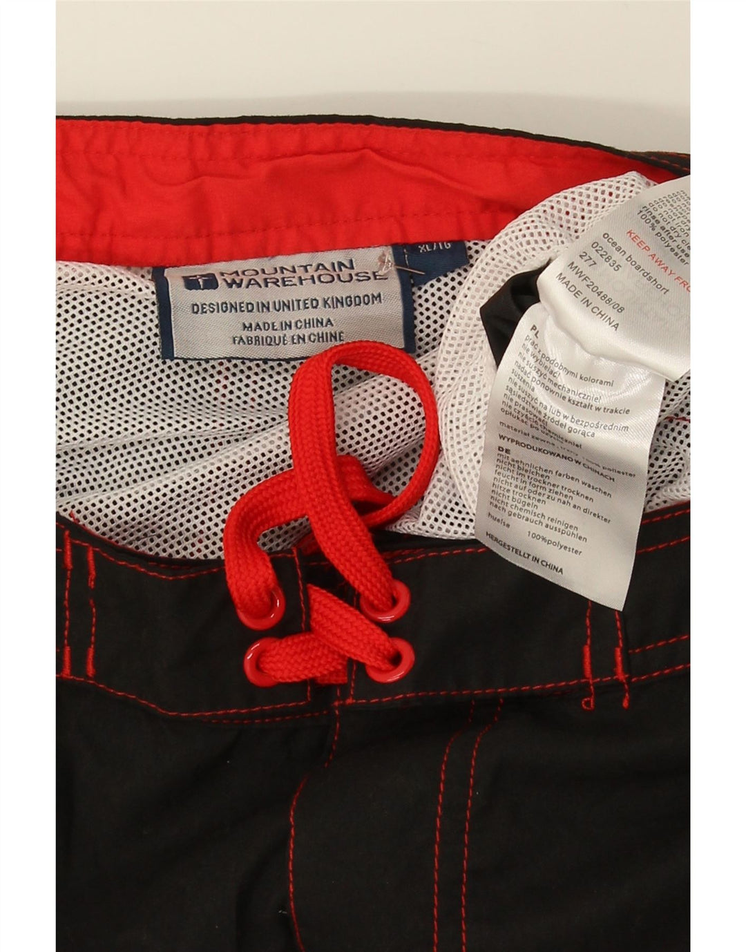 Ανδρικό σορτς κολύμβησης φορτίου Mountain Warehouse XL Μαύρο Πολυεστέρα