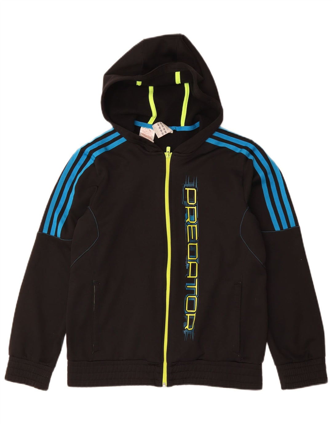 Adidas Boys Predator Graphic Zip Hoodie πουλόβερ 13-14 ετών μαύρο πολυεστέρα