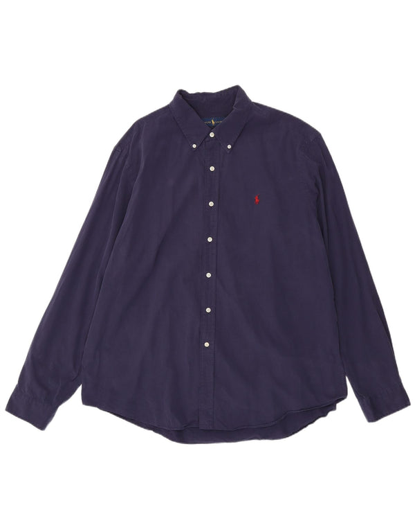 Ανδρικό πουκάμισο Ralph Lauren 2XL Navy Blue Cotton