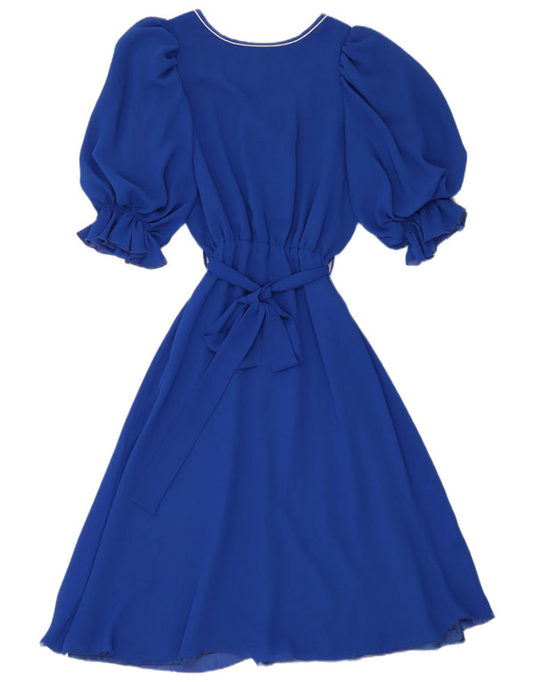 Vintage Γυναικείο Φόρεμα A-Line IT 40 Small Blue Polyester
