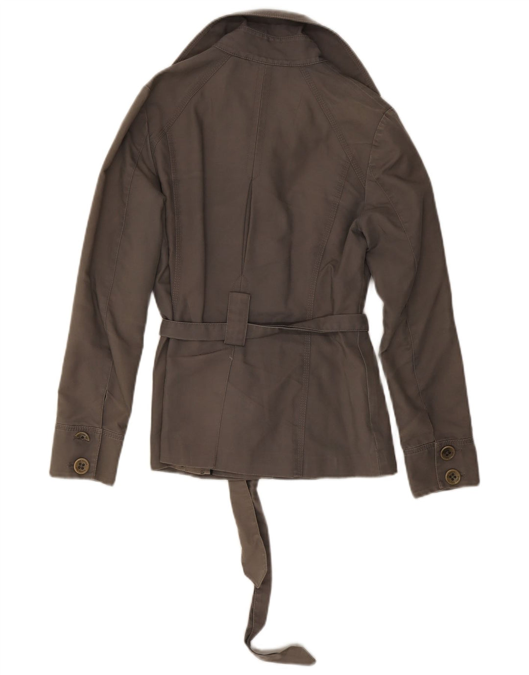 TED BAKER Γυναικεία κοντή καμπαρντίνα Μέγεθος 1 XS Γκρι βαμβακερό