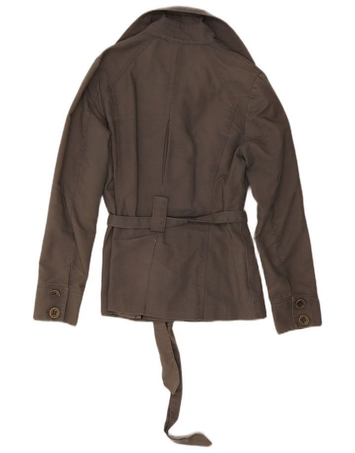 TED BAKER Γυναικεία κοντή καμπαρντίνα Μέγεθος 1 XS Γκρι βαμβακερό