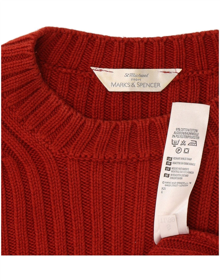 Marks & Spencer Ανδρικό πουλόβερ με λαιμόκοψη St. Michael Crew Large Red Classic