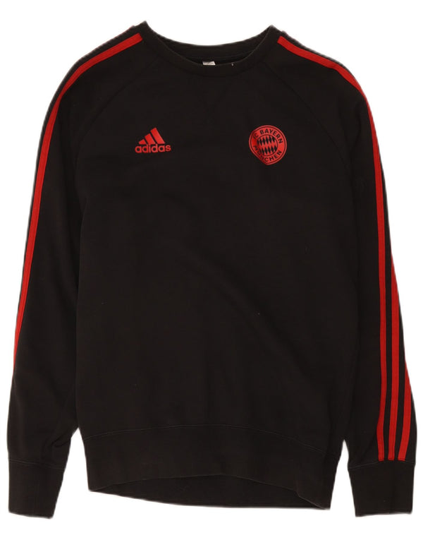 Adidas Mens FC Bayern Munchen Φούτερ Jumper Μικρό μαύρο βαμβακερό