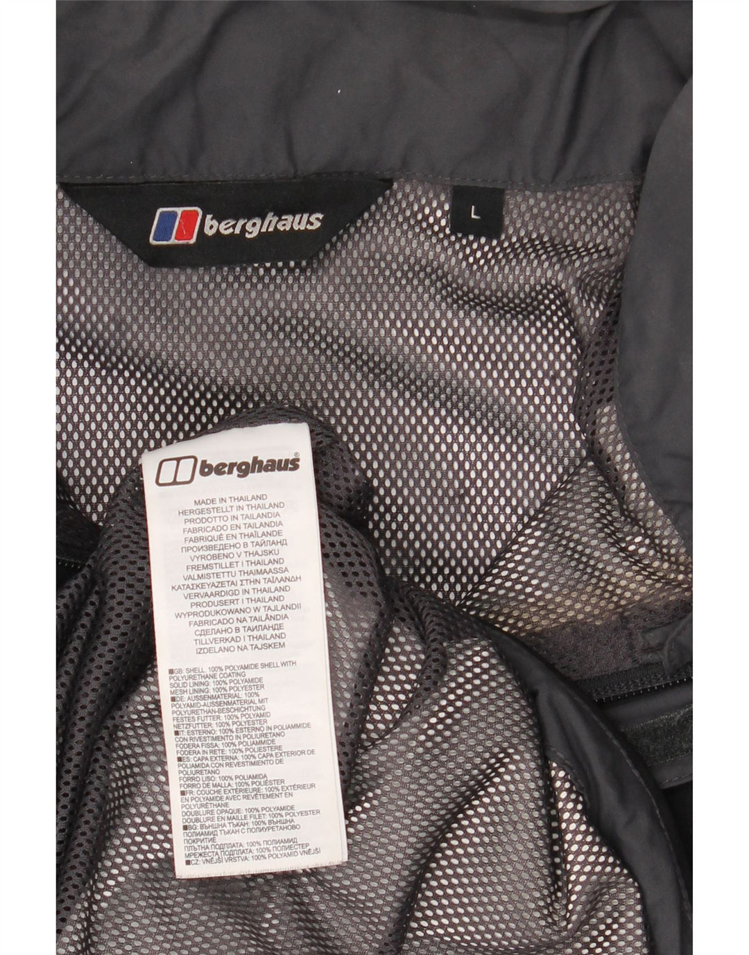 Ανδρικό μπουφάν βροχής με κουκούλα Berghaus UK 40 Large Black Polyamide