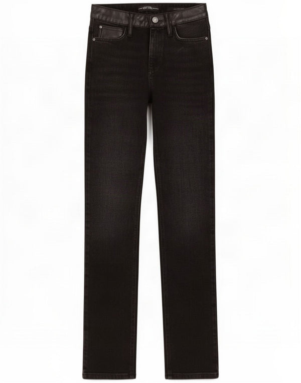 Guess Womens Straight Jeans W26 L32 Μαύρο βαμβακερό