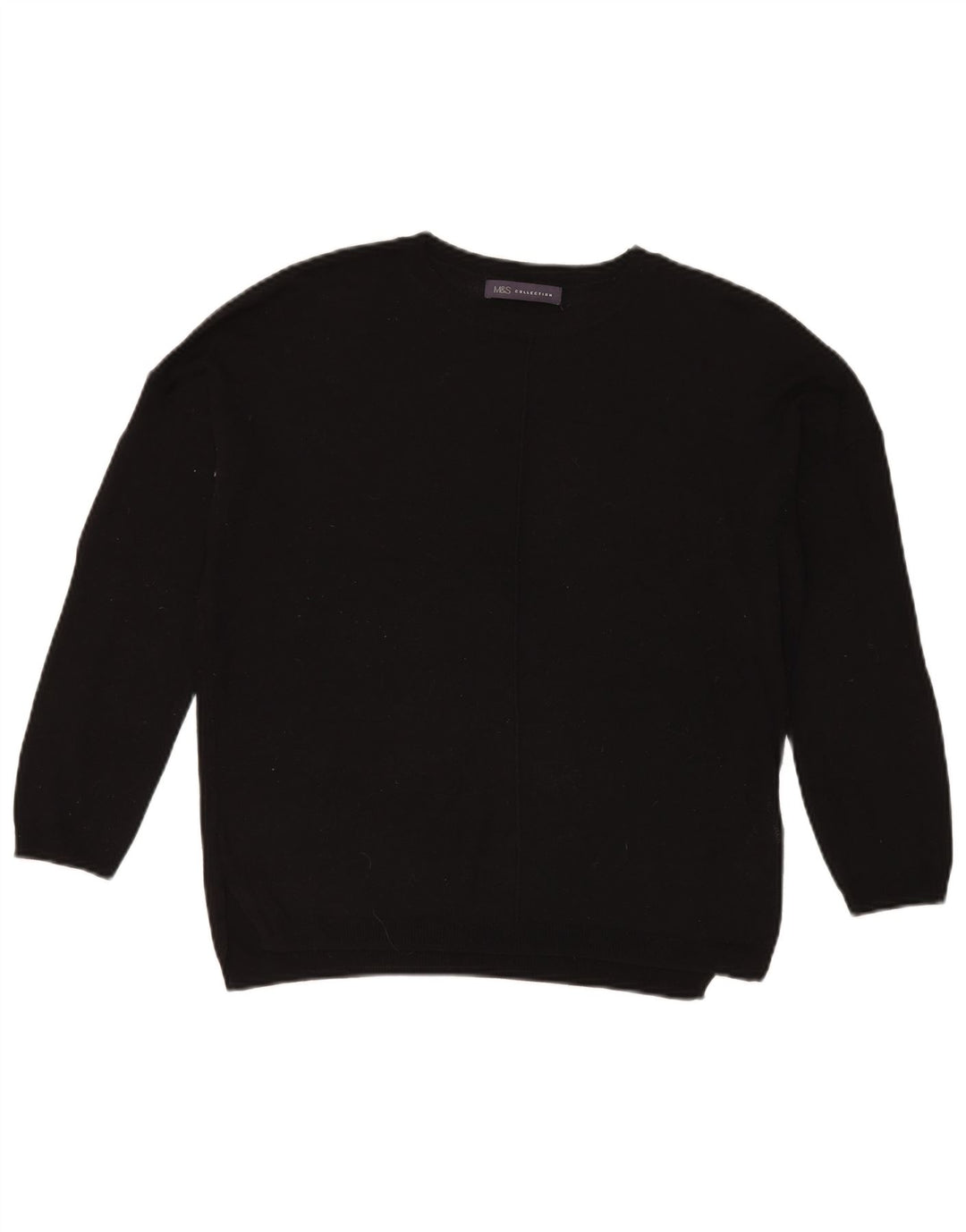 Marks & Spencer Γυναικείο πουλόβερ με λαιμόκοψη UK 14 Medium Black
