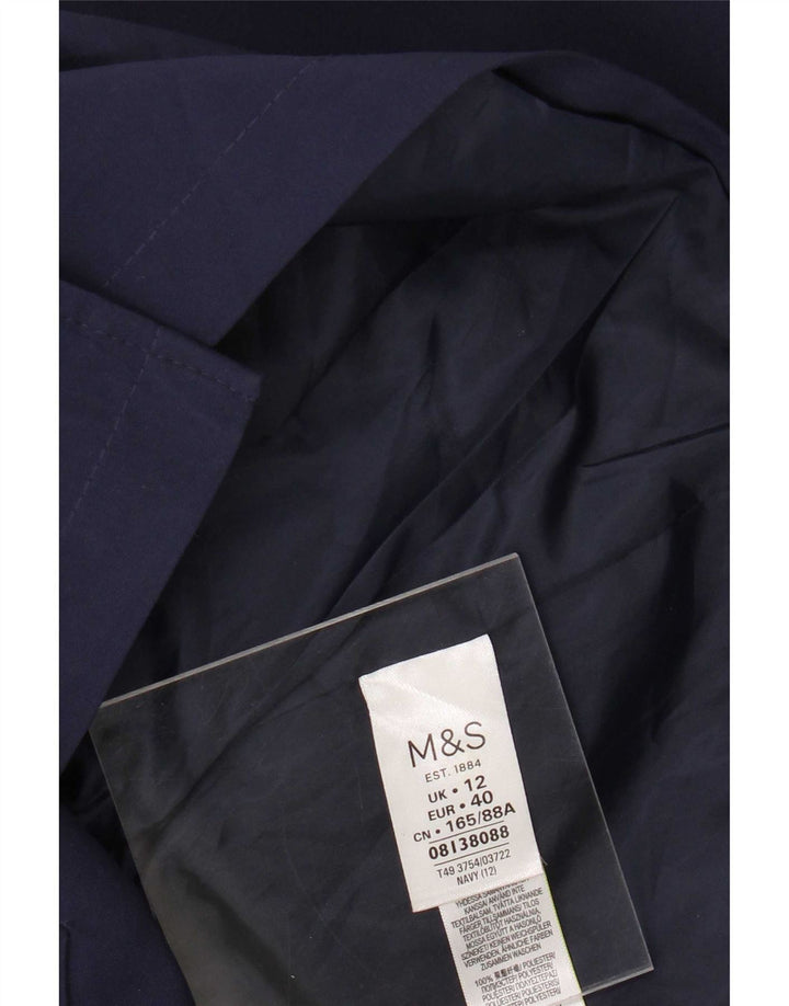 Marks & Spencer Γυναικεία καμπαρντίνα UK 12 Medium Navy Blue Polyester