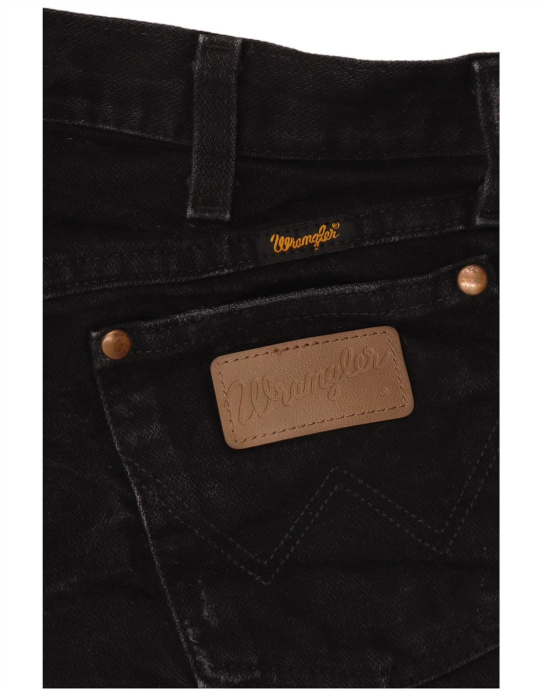 Γυναικείο τζιν σορτς WRANGLER ταλαιπωρημένο W32 μεγάλο μαύρο