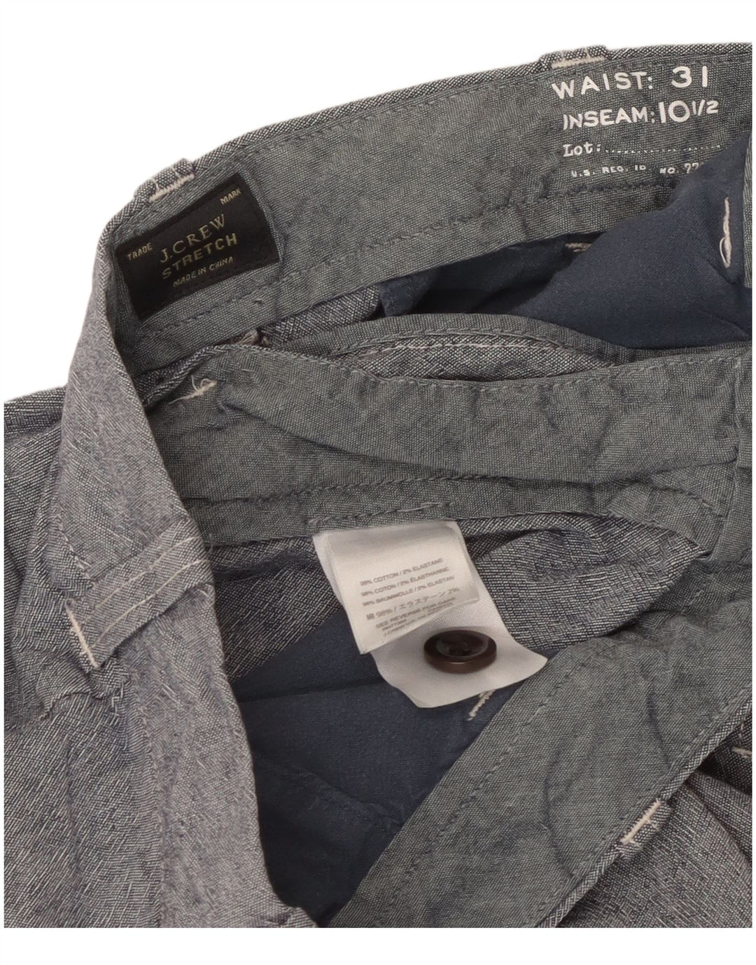 Ανδρικό σορτς Chino J. Crew W31, μεσαίο μπλε βαμβακερό