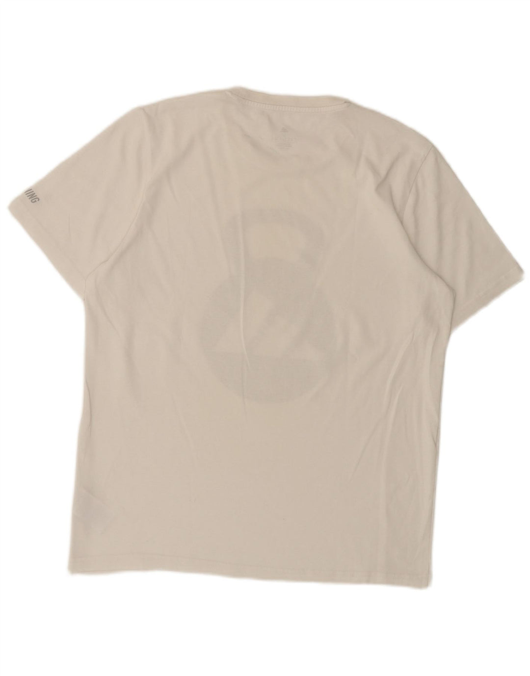 Ανδρικό γραφικό T-Shirt Adidas Top από μεσαίο λευκό βαμβακερό