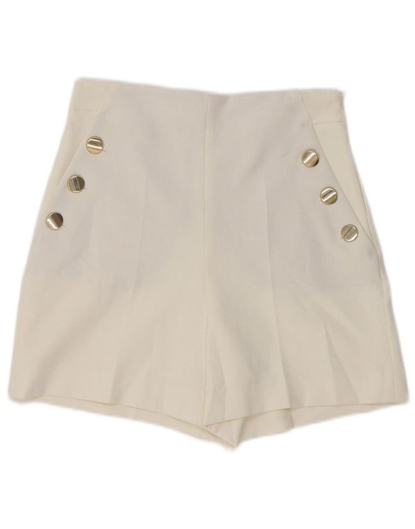 Zara Γυναικείο Ψηλόμεσο Σορτς Chino XS W24 Λευκό