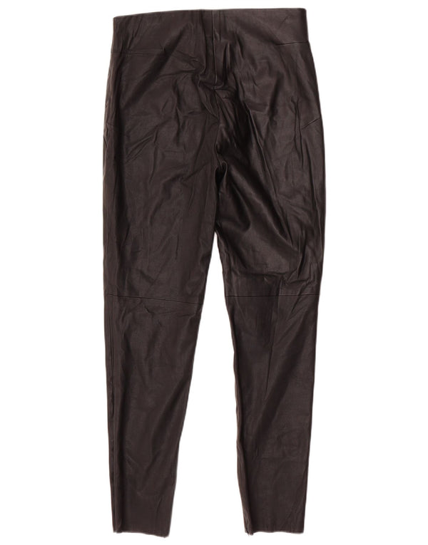 Zara Womens Skinny Faux Leather Trousers Medium W30 L27 Black Polyurethane