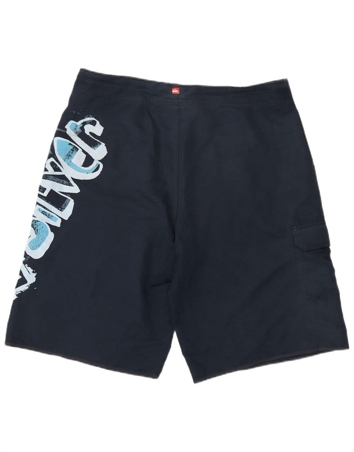 Ανδρικό γραφικό σορτς κολύμβησης Quiksilver μεγάλο μπλε ναυτικό πολυεστέρα