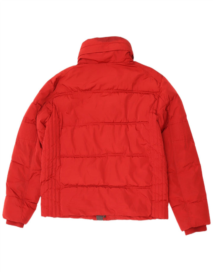 Zara Ανδρικό μπουφάν με κουκούλα UK 44 2XL κόκκινο πολυεστέρα