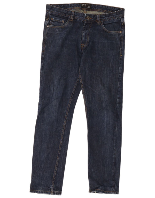 Zara Ανδρικό Slim Jeans EU 40 Medium W32 L29 Navy Blue Cotton