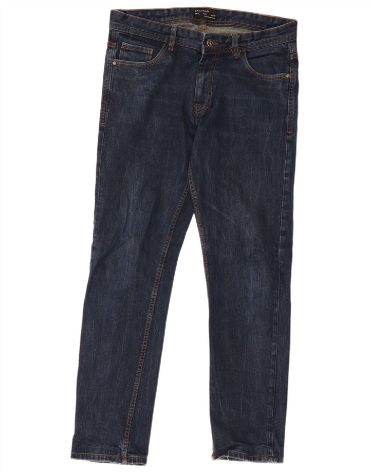 Zara Ανδρικό Slim Jeans EU 40 Medium W32 L29 Navy Blue Cotton