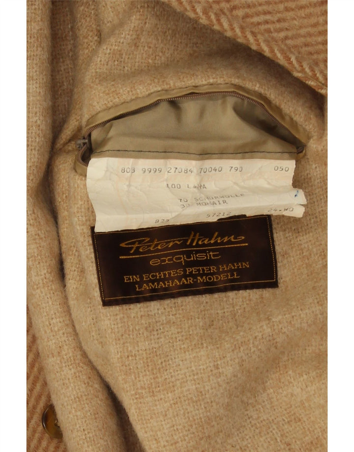 Peter Hahn Ανδρικό μπουφάν Bomber IT 50 Μεγάλο Μπεζ μαλλί ψαροκόκαλο