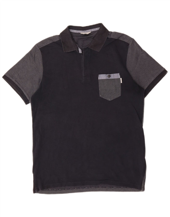 Ανδρικό μπλουζάκι πόλο Jack & Jones, μεσαίο μπλε ναυτικό, βαμβακερό