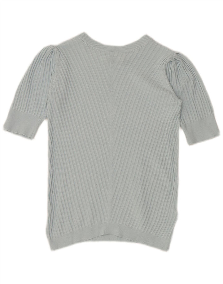 Marks & Spencer Γυναικείο πουλόβερ Crop Crew Neck Jumper UK 10 Small Blue