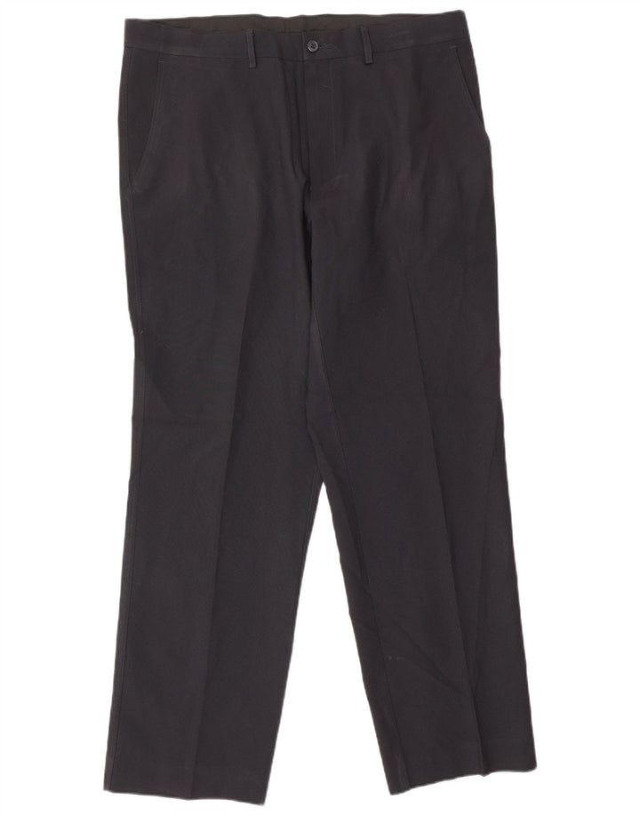 Ανδρικό ίσιο παντελόνι Marks & Spencer W36 L31 Navy Blue Polyester