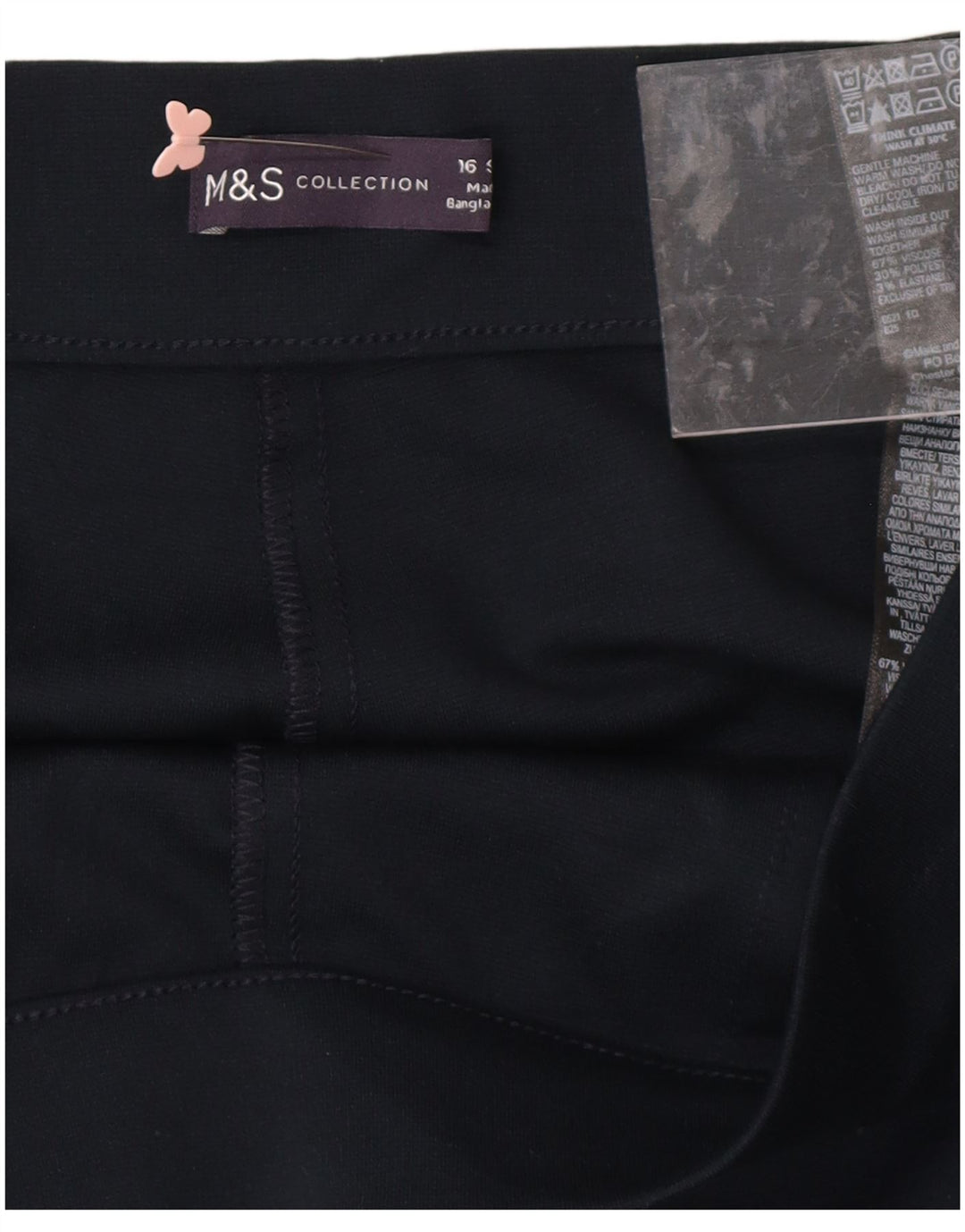 MARKS & SPENCER Γυναικείο Casual Παντελόνι UK 16 Large W33 L27 Navy Blue
