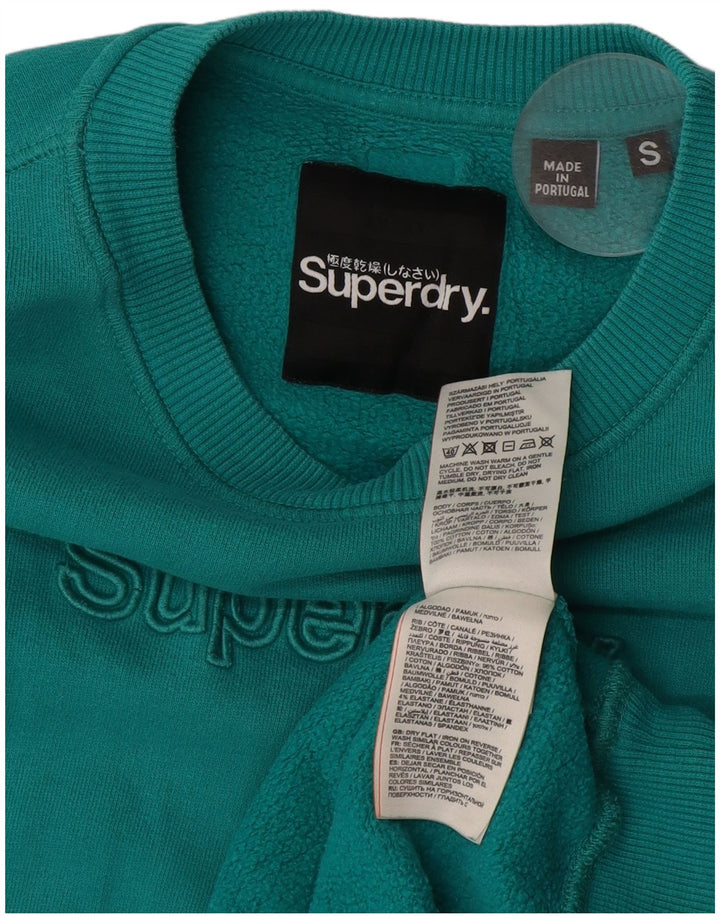Ανδρικό γραφικό φούτερ SUPERDRY Jumper Μικρό Τυρκουάζ Βαμβακερό