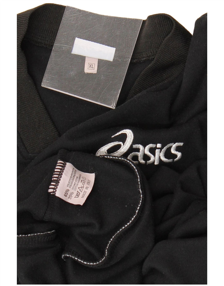 Ανδρικό γραφικό μπλουζάκι Asics Slim Fit Top XL μαύρο πολυεστέρα