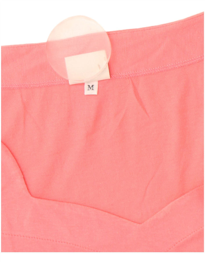 Benetton Γυναικείο T-Shirt Top UK 14 Medium Pink Cotton