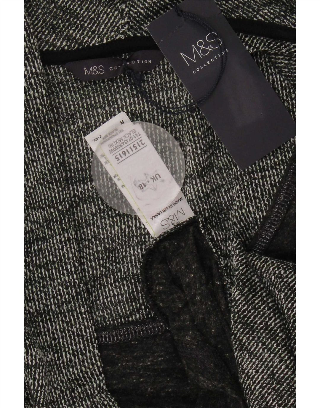 Marks & Spencer Γυναικείο ανοιχτό πουλόβερ ζακέτα UK 18 XL Γκρι πολυεστέρας