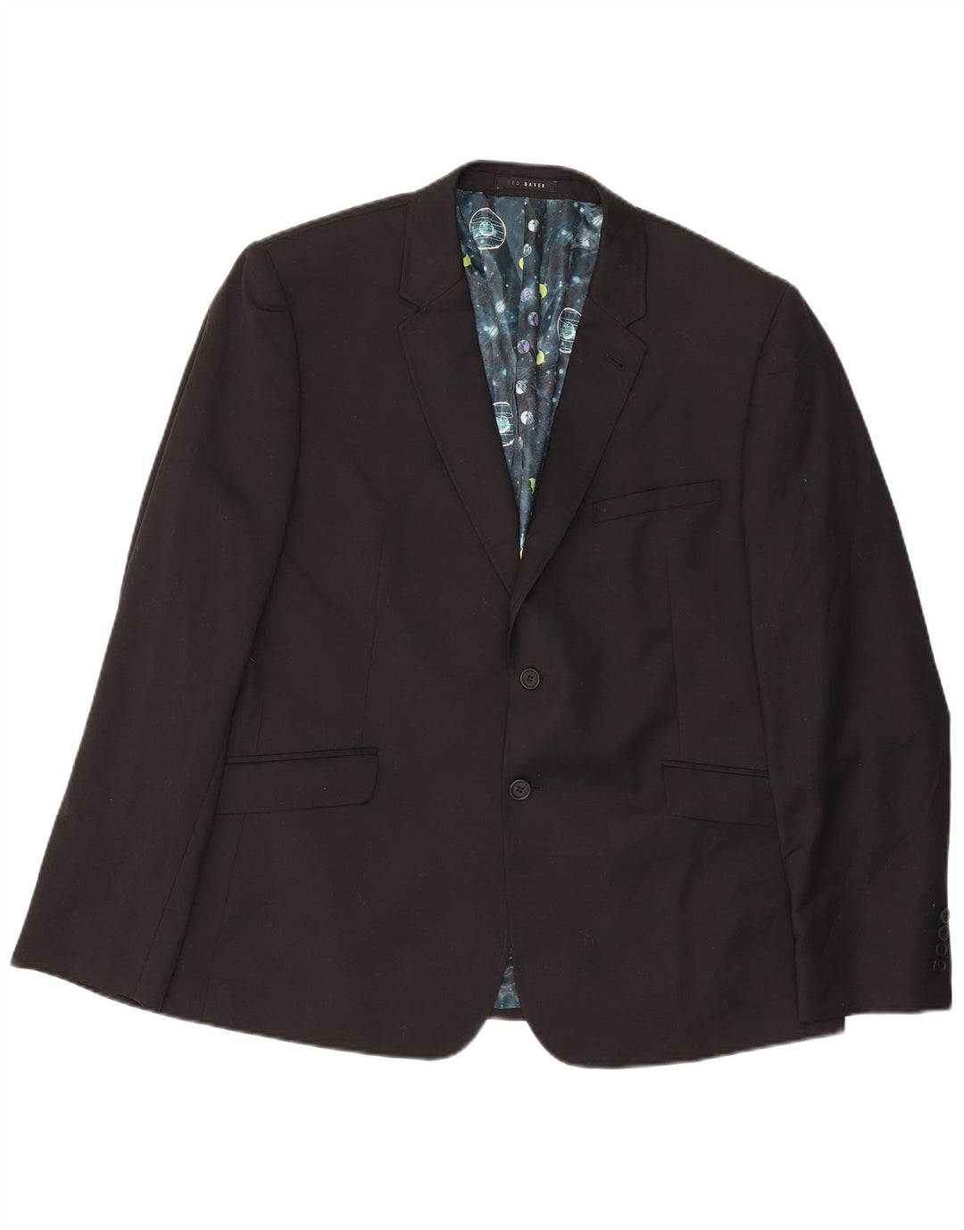 Ted Baker Ανδρικό σακάκι σακάκι US 46 3XL Μαύρο μάλλινο με 2 κουμπιά