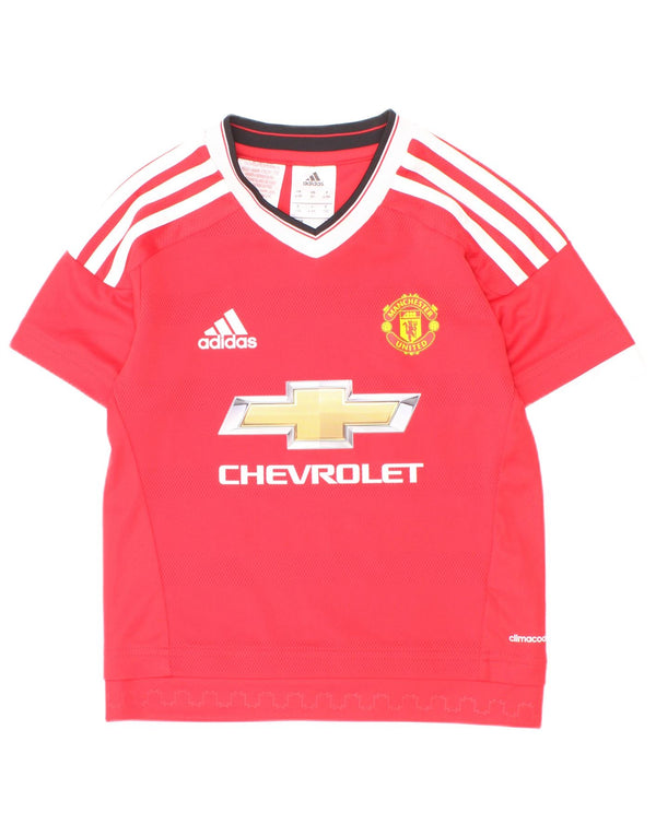 Γραφικό T-shirt Adidas Boys Manchester United Top 4-5 Years Red Colourblock