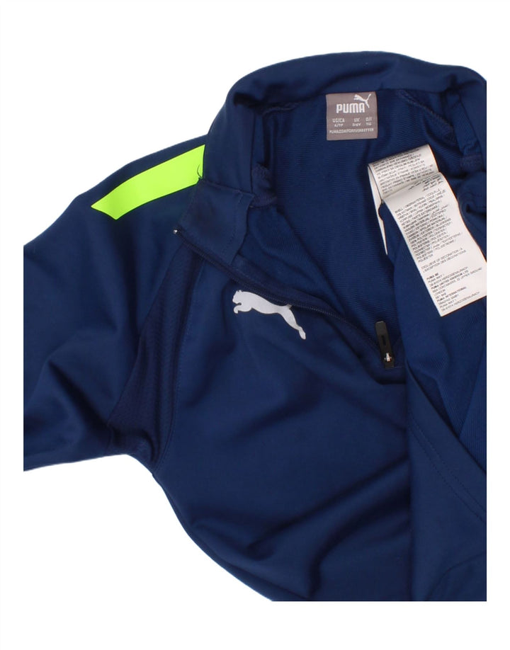 Puma Boys αθλητική φόρμα πουλόβερ με φερμουάρ 5-6 ετών μπλε