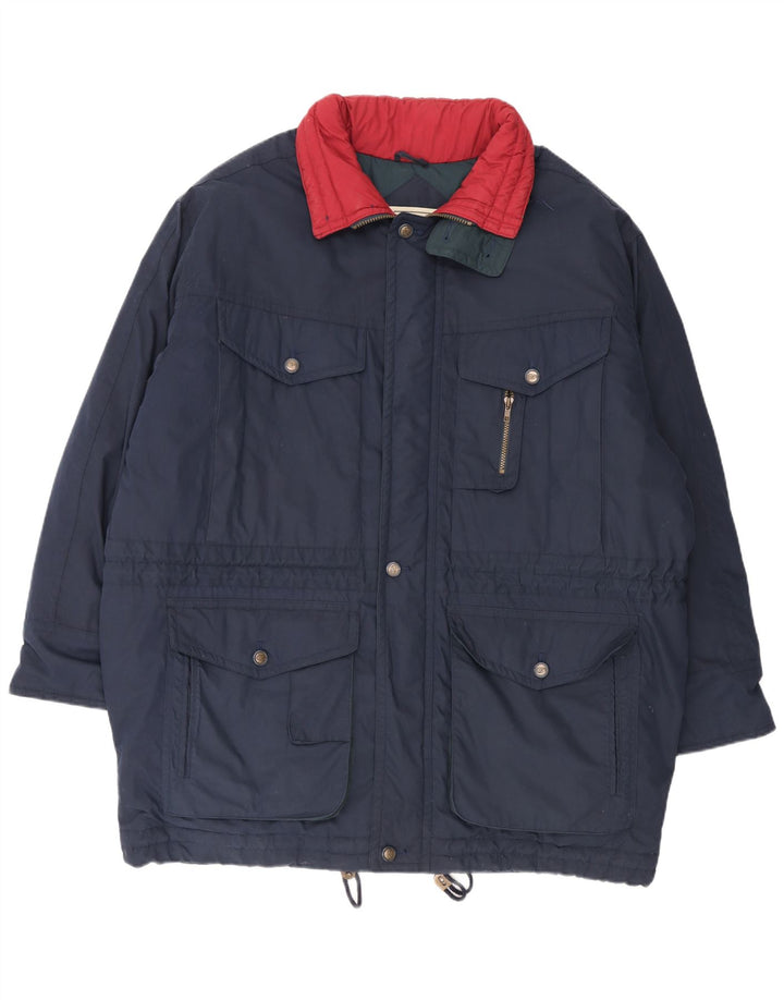 Ανδρικό μπουφάν Conte Massimo με επένδυση IT 56 3XL Navy Blue Colorblock Βαμβακερό