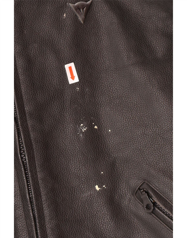 DAINESE Ανδρικό τζάκετ Racer με γραφικό μέγεθος 54 Μεγάλο μαύρο δερμάτινο χρώμα