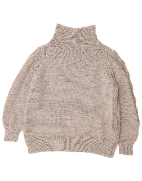 Γυναικείο πουλόβερ με ρολό λαιμόκοψη VINTAGE UK 14 Large Grey