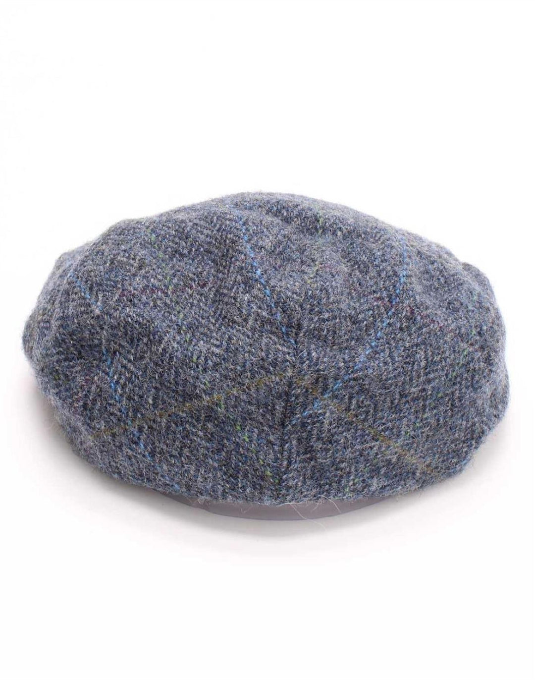 John Hanly Ανδρικό Flat Cap XL Blue ψαροκόκκαλο New Wool Classic