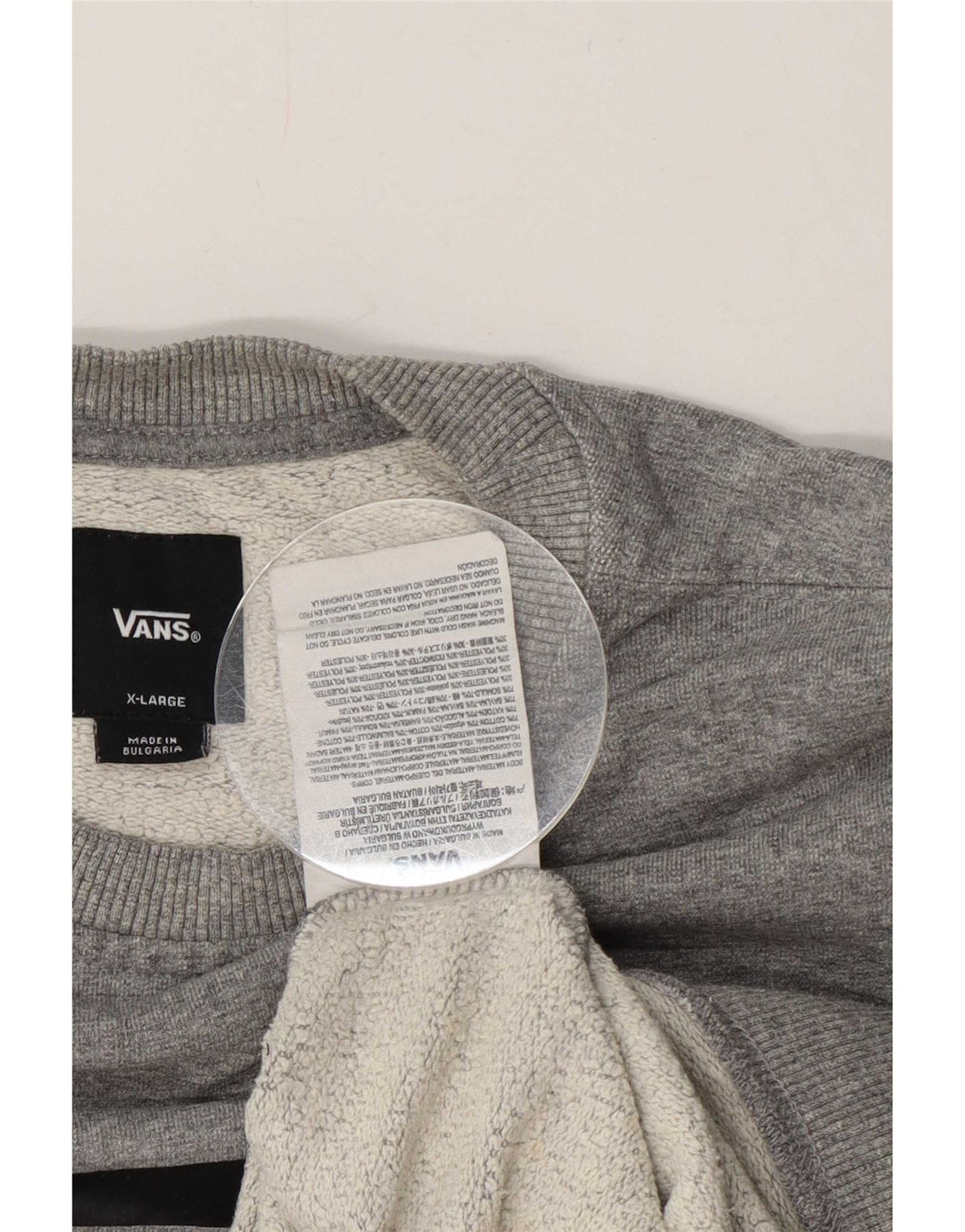 Vans Ανδρικό γραφικό φούτερ Jumper XL Grey Cotton